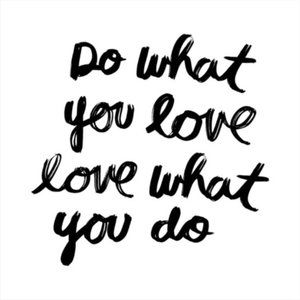 Minted Art Print "Do what you love” 8”x8" Black Ink Archival Paper + FREE PRINT